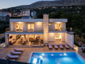 Night photo gallery, Villa Tanicius with heated pool, gym, and sauna, Srinjine, Dalmatia, Croatia Srinjine, Split